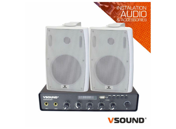 VSOUND Sistema de Sonorização 100W 12/230V 100V 50m2 White VSOUND Sistema de Sonorização 100W 12/230V 100V 50m2 White